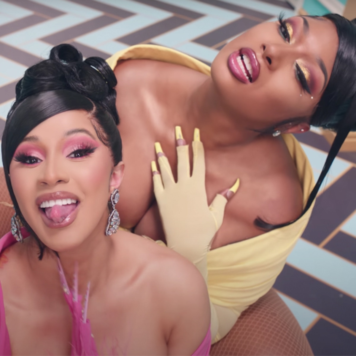 Cardi B Megan Thee Stallion Drop Wap Video See Every Celeb Cameo E Online